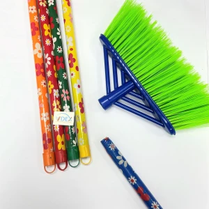 Hot sale Flower PVC cover mop handle wooden broom stick from VDEX Viet Nam