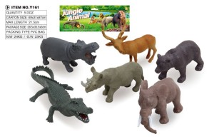 plastic wild animal toy set, novelty plastic wild animal world toy