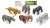 Import plastic wild animal toy set, novelty plastic wild animal world toy from China