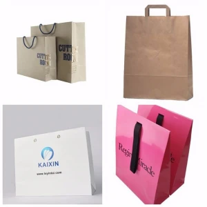 Famous brand paper bag custom logo clothing underwear packaging bag Paper Bags Free Sample Eco-Friendly Personal Design