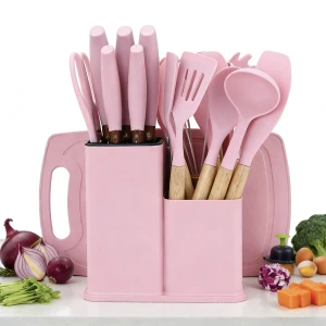 Food Grade Silicone Kitchen Knife Set Heat Resistant Pan for Cooking and Baking