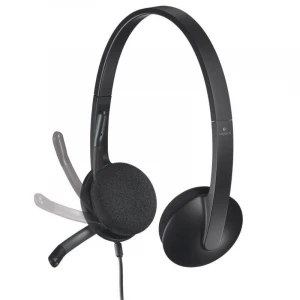 LOGITECH H340 USB COMPUTER HEADPHONES WITH USB JACK DESIGNED 1.8M LENGTH SUPPORT OFFICE USING FOR WINDOWS MAC