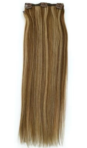 Human hair weft with 3 clips