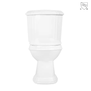 CUPC certified ADA compliant ceramic glassy white bathroom two piece toilet