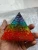 Import 7 chakra pyramid orgonite color pyramid meditation crystals love orgone seven chakras pyramid from India