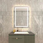 2023 rectangle frameless smart illuminated Mirror touch sensor color changing LED Bathroom Mirror manufacturer