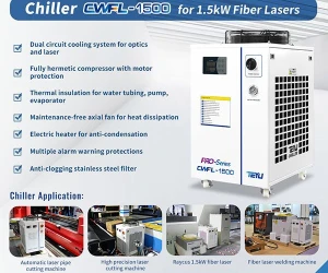 Laser Chiller for 1500W Fiber Laser Cutter Welder Engraver