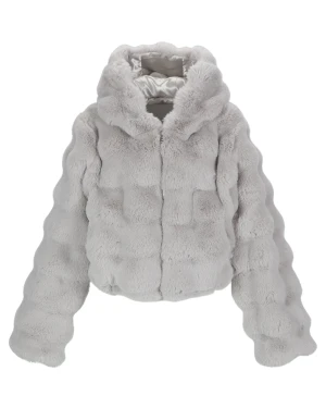 Ladies’ faux fur jacket(T84210)