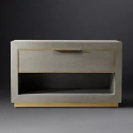 1 drawer nightstand/end table Bedside Cabinet Chest, walnut