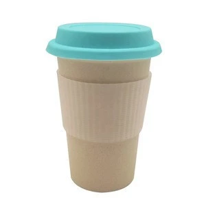 100% Biodegradable eco friendly coffee travel mug  from bamboo fiber PLA no melamine