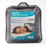 100% cotton small square weighted blanket natural organic