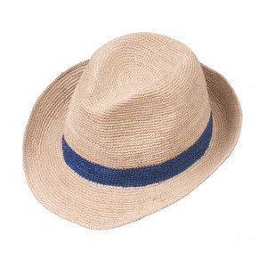 100% straw summer fedora hats