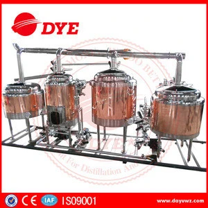 1000l used red copper conical alcohol fermentation tank or fermentation equipment
