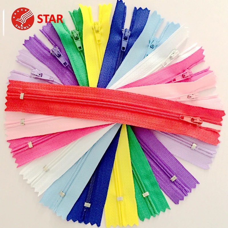 100pcs 3# Colorful Closed End Nylon Coil Zippers Tailor Sewing Craft