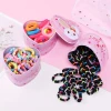 100pcs/set Colorful Nylon Soft Rubber Bands For Girls Ponytail Holder Children Elastic Hair Bands Kids Hair Accessories