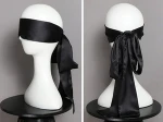 100%silk black cummerbund mulberry silk eye mask