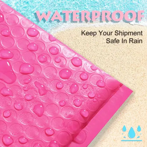 10.5*16 Pink Printed For Clothing Shipping Packing Courier Padded Envelope Custom Shipping Poly Mailing Bags Bubble Mailers