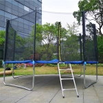 10FT Round Spring Trampolines with Safety Pad Basketball Hoop, Backyard Trampoline