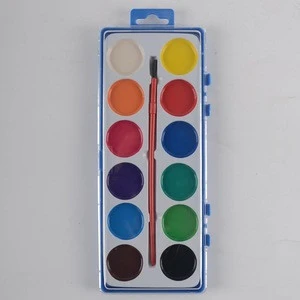 12 PCS Water Colors with Painting Brush Set