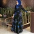 Import 1363 MuslimQLO muslim new printed mid-waist four-color dress muslim dress women abaya from China