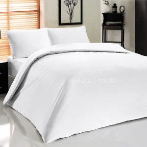 157 TC  Hotel Bed Sheet 280x280 cm White %100 Cotton Double
