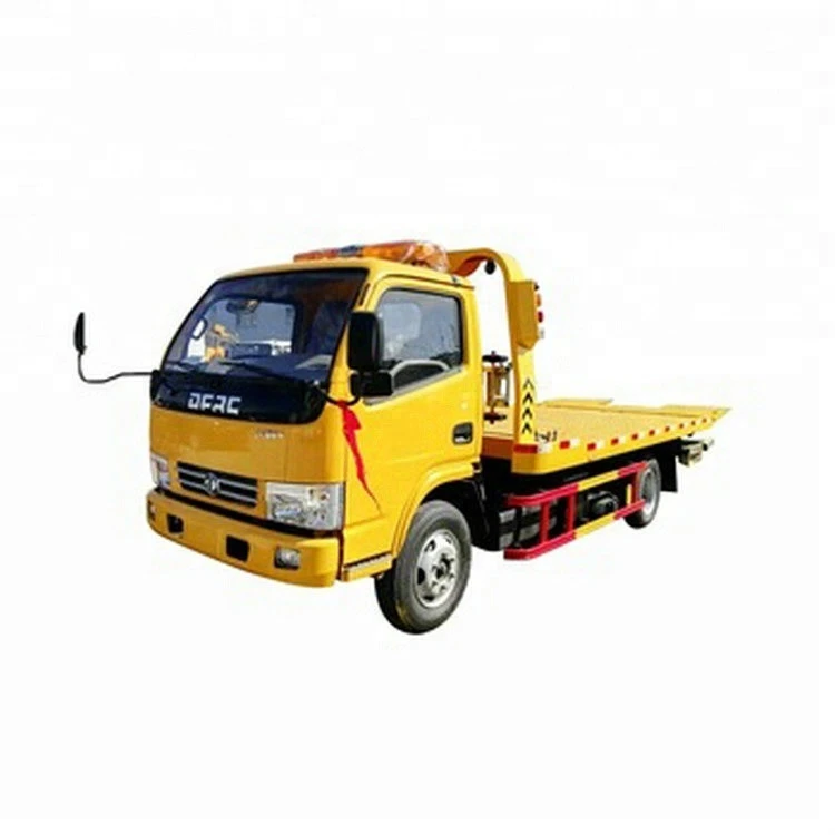16000 Ton faw j6 road rescue vehicle 4*2 dongfeng flatbed wrecker truck towing two cars