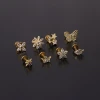 16G Flower Moon Cz Ear Studs Helix Piercing Cartilage Earring Conch Rook Tragus Stud Labret Back Piercing Jewelry