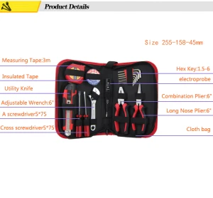 18pcs Oxford cloth packing Household function Home Repair Tool kit Hardware Hand Practical Combination Suit Maintenance Tool set