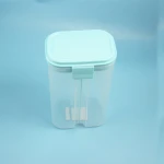 2 Compartments in 1 BPA Free Plastic Home Kitchen Rice Food Grain Storage Bottle Box Case Container Organizer Tool