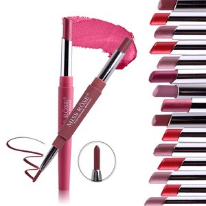 2 In 1 Natural Lip Beauty Makeup Nude Color Waterproof  Lipstick  Lip Liner Pencil