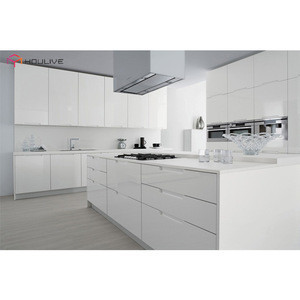 Buy 2 Pac Mdf High Gloss White Lacquer Finish Kitchen Cabinets Direct ...