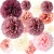 Import 20 PCS Rose Gold Party Decorations Metallic Foil and Tissue Paper Pom Poms For  Bridal Shower Wedding Bachelorette Party from China