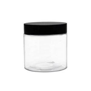 200ml 200g Dia68mm wide mouth PET plastic skin care cream packaging cosmetic jar round clear bath salt scrub container screw cap