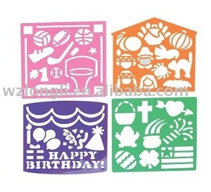 2015 PP/ PVC drawing stencil/ plastic stencil for drawing