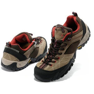 2017 latest design leather brand trekking sports shoes for men