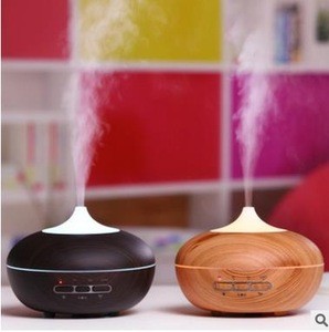 2018 Intelligence Essential Oil Diffuser Wood Grain Ultrasonic Aroma Cool Mist Humidifier 300ml for Office Bedroom Baby Room