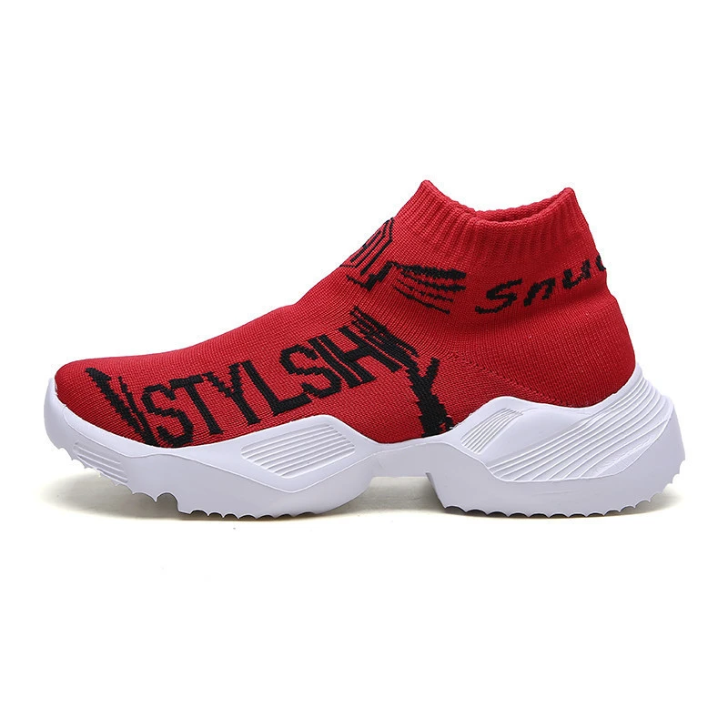 2019 fashion high quality knitted upper sneakers men running shoes tennis shoes