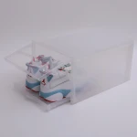 2020 Amazon Hot selling transparent shoe storage bin plastic shoe box with sliding bottom case