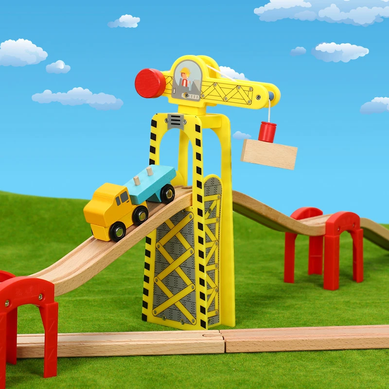 2020 New design ABS plastic magnetic crane tower toys accessories for KIDs eco-friendly hot-sale