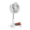 2020 New Product Foldable Rechargeable Electric Standing Fan Cooler Spray  Fan Table Fan with LED  For Home
