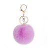 2020 wholesale rabbit fur puff ball keychains for bag