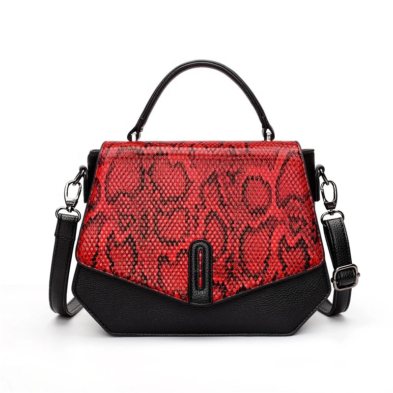2021 Fashion Small Popular Design Snake Skin Women Shoulder Hand Bags Lady Handbags