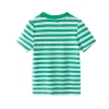 2021 Kids Boys T-shirt Cartoon bus Tops Cute Baby Cotton Tees Summer Clothes Children Costume Toddler striped T Shirt