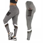 2021 Mesh High Quality Custom Leggings For Women With Pocket