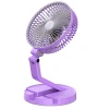 2021 New 360 Rotatable Oscillating Mini Fan Portable Small 6 Inch Clip On Table Fan With Led Light