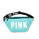 2021 New Korean Fashion Womens PINK Waist Bag Outdoor Sports Waist Bags Running Belt Bag in Stock