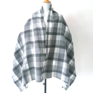 2023 latest winter  womens plaid woven acrylic poncho