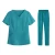 Import 2024 Wholesale Custom Medical Teal Scrubs Pants Uniforms Sets Fit Jogger Hospital Uniforms Female Nursing Scrub Sets With Logo from China