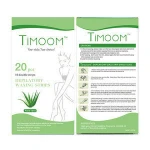 20pcs Double-sided Facial and Body Hair Removal Wax Strips Skin-friendly Non-woven Fabric Depilatory Epilator(Aloe)