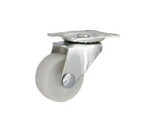 2.5 inch white PP furniture casters with swivel and brake wheels